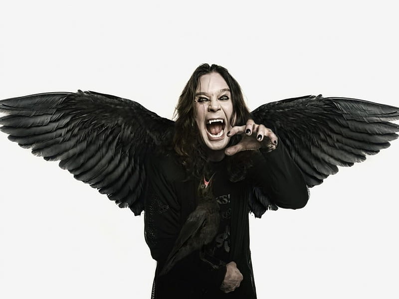 Winged Ozzy Osbourne, metal music, ozzy, celebrity, wings, HD wallpaper
