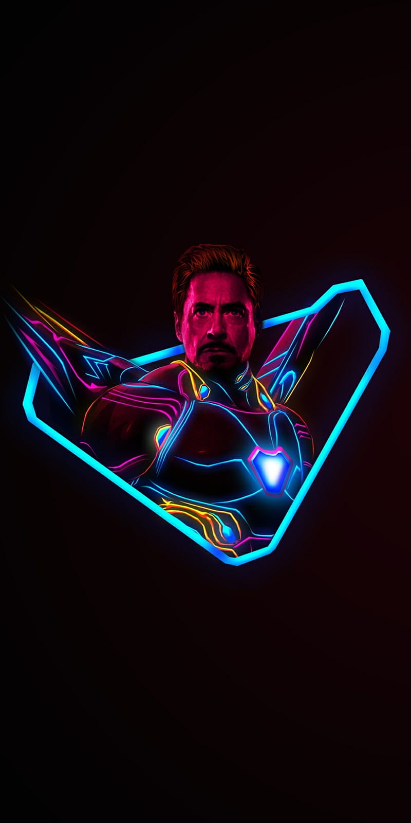 Iron man, blur, fire, galaxy, gold heart, corazones, logo, note, HD phone wallpaper