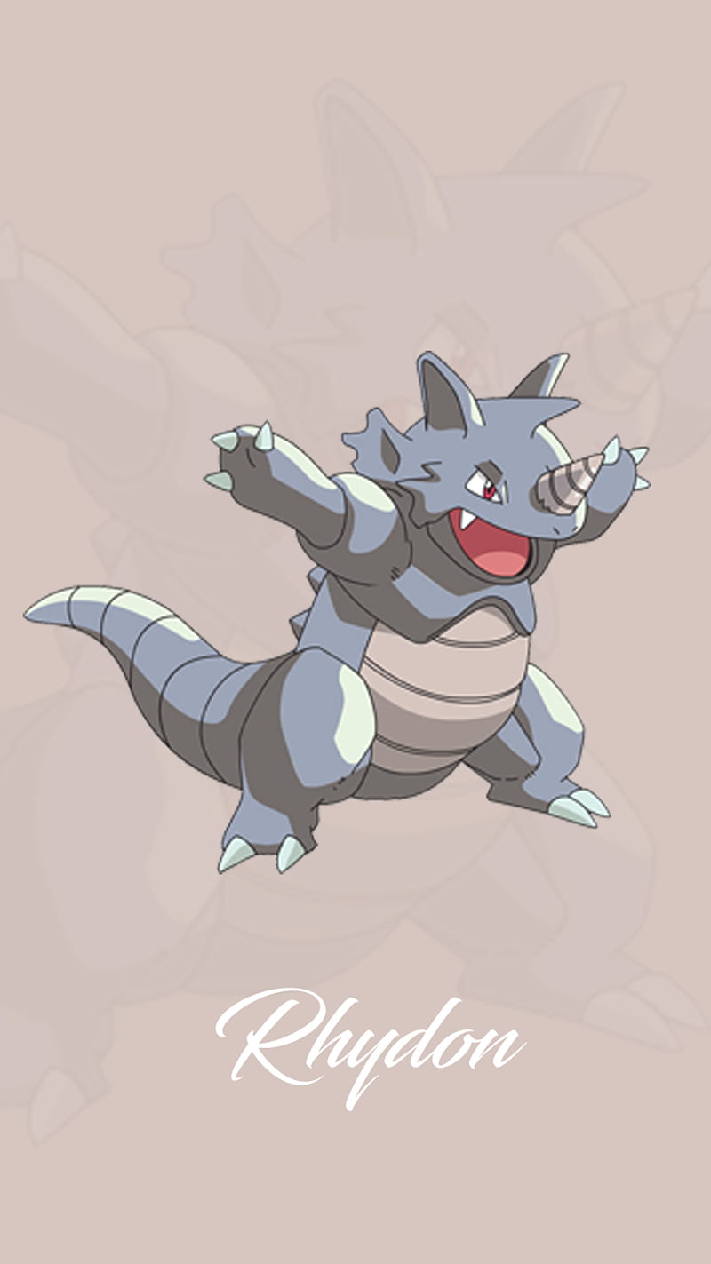 Rhyhorn tipo solo e pedra  Pokemon, Pokemon gerações, Imagem de fundo para  iphone