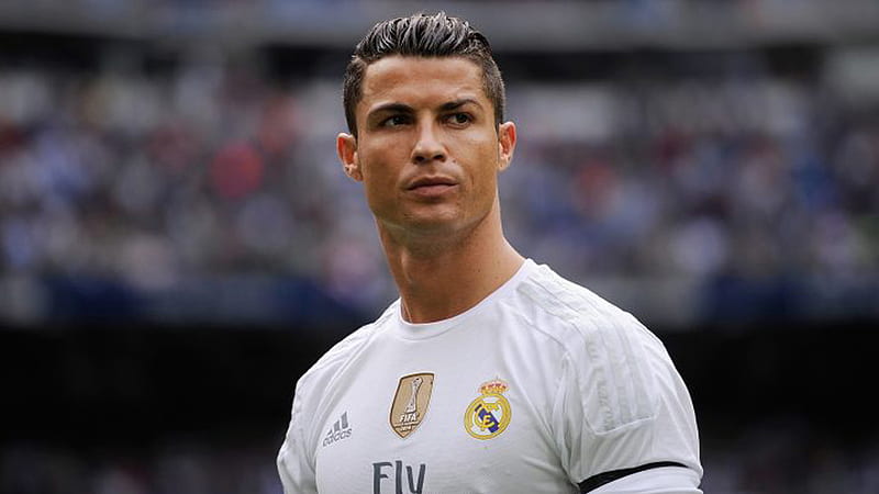 Cristiano Ronaldo CR7 Is Wearing White Sports Dress Standing In Blur Bokeh Background Ronaldo, HD wallpaper