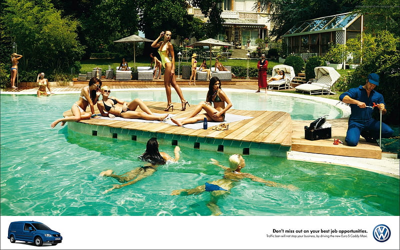 Swimming pool-Amazing advertising creative, HD wallpaper