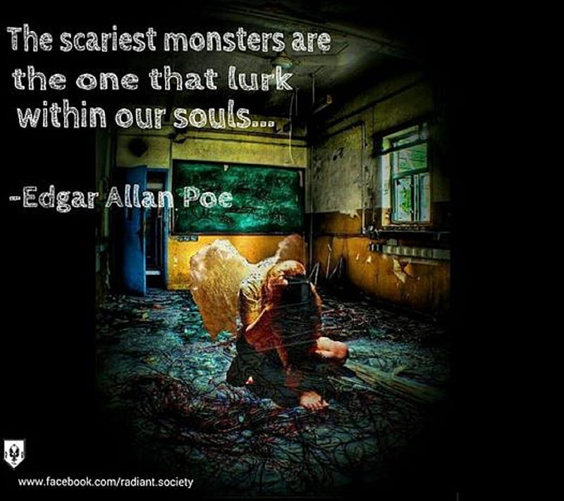 Monsters, quotes, radiant, sayings, society, HD wallpaper