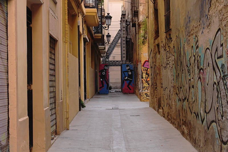 Pathway in middle of buildings, HD wallpaper | Peakpx