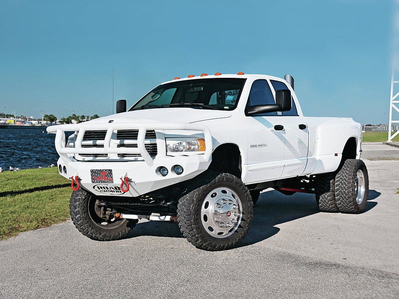 Earning A Living And Riding In Style, White, 4x4, Truck, Mopar, HD wallpaper