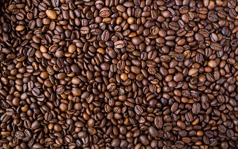 coffee beans texture, coffee background, grains, coffee, black coffee, HD wallpaper