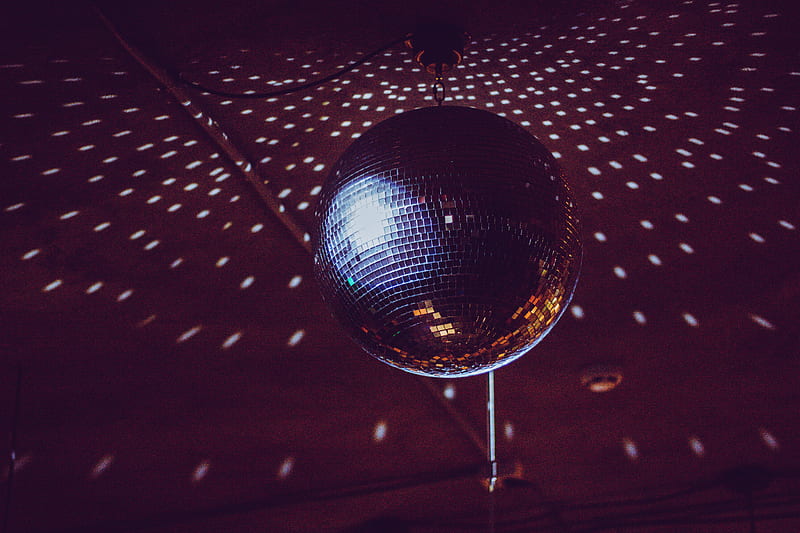 silver disco ball, HD wallpaper