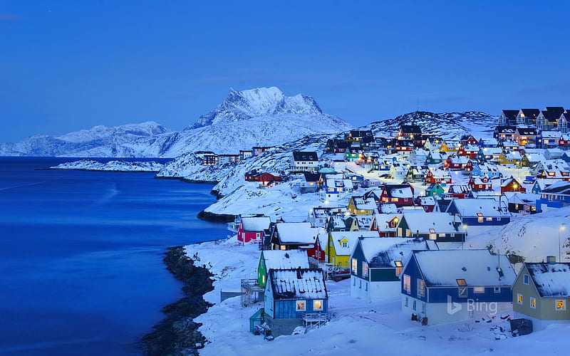 Winter Nuuk Greenland 2018 Bing, HD wallpaper
