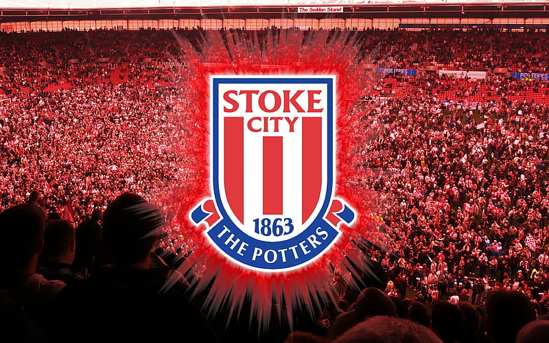 Stoke City FC logo, fan art, football club, HD wallpaper