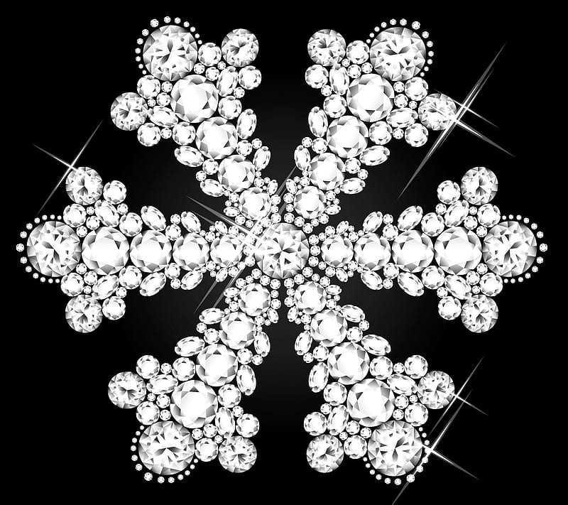 Diamond Flake, abstract design, background, vector snow flake diamond, HD wallpaper