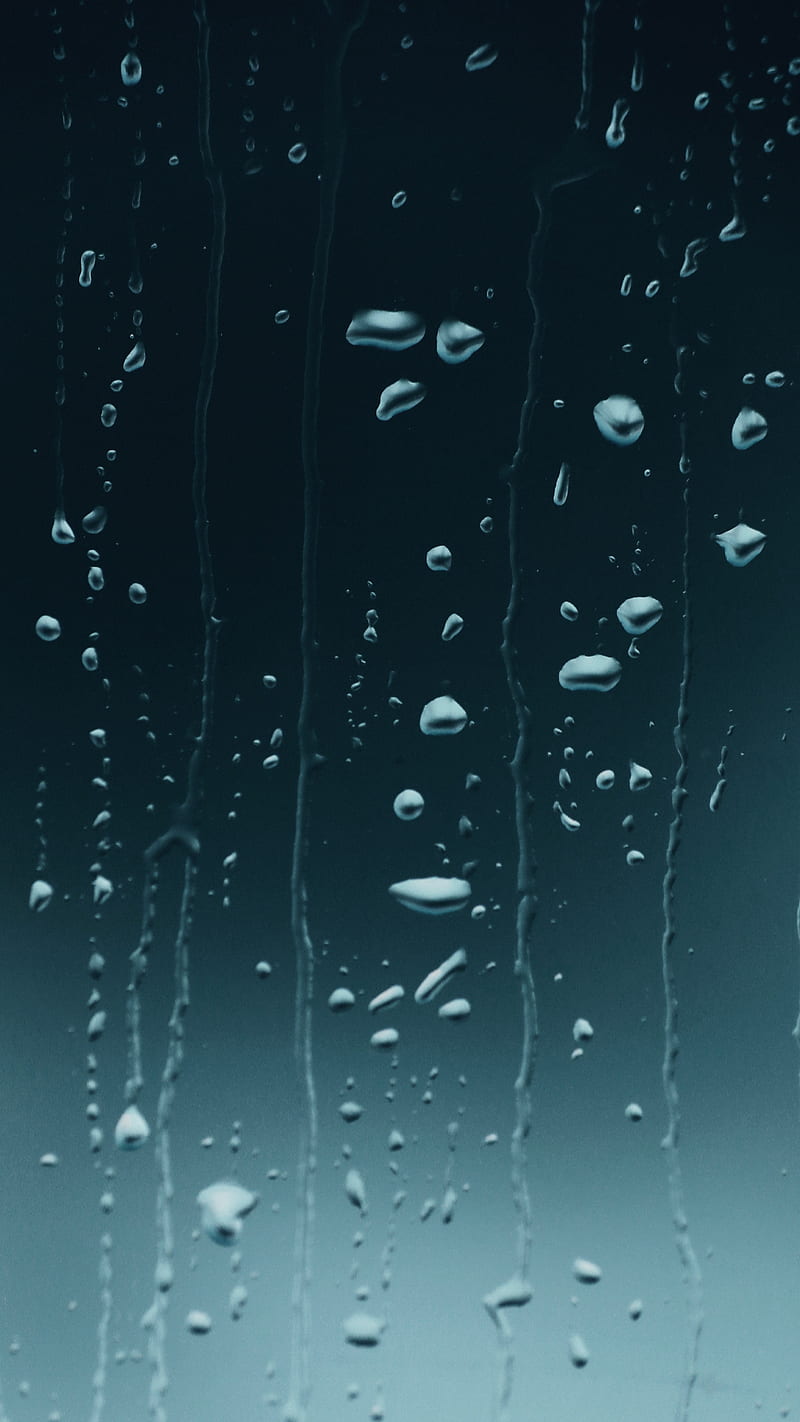 Dark Rain, blue, closeup, detail, macro, nature, raindrops, water, HD phone  wallpaper | Peakpx