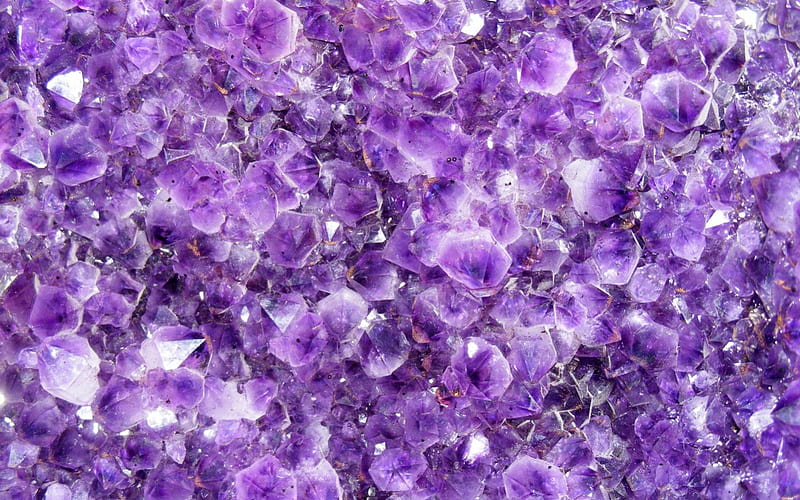 Amethyst, purple, stone, texture, color, white, abstract, pink, HD wallpaper