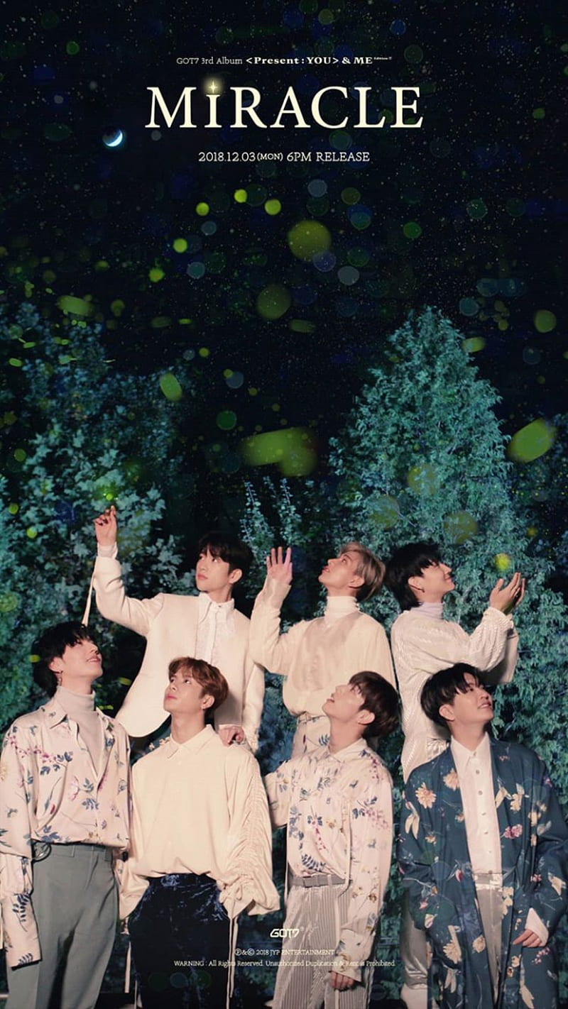 GOT7 - Miracle, miracle, christmas, xmas, got7, kpop, jinyoung, jackson, bambam, mark, youngjae, HD phone wallpaper