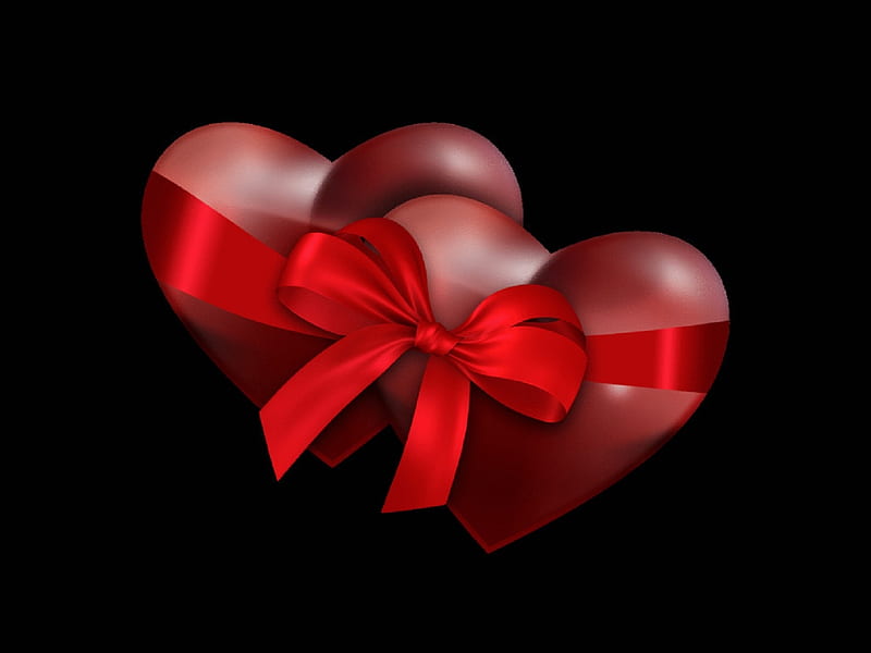Valentine's Day, red, Valentines Day, black background, heart, red heart,  black, HD wallpaper | Peakpx