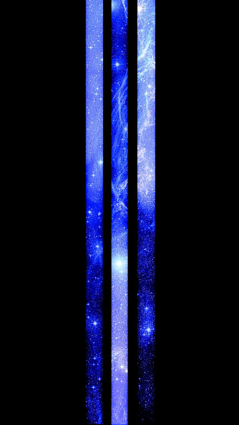 Three Stripes, galaxy, stars, night, adidas, black, blue, screen, light, lock, HD phone wallpaper