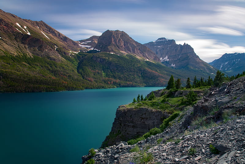 National Park, Glacier National Park, Lake, Mountain, HD wallpaper