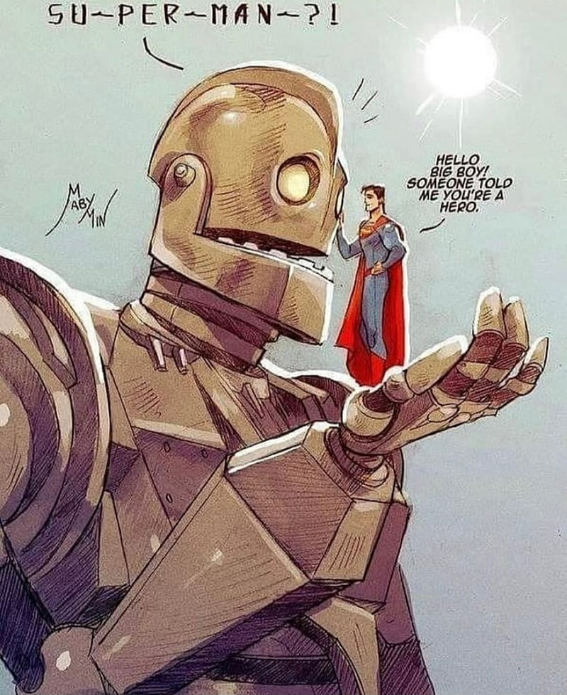 Iron giant , iron giant, superman, HD phone wallpaper