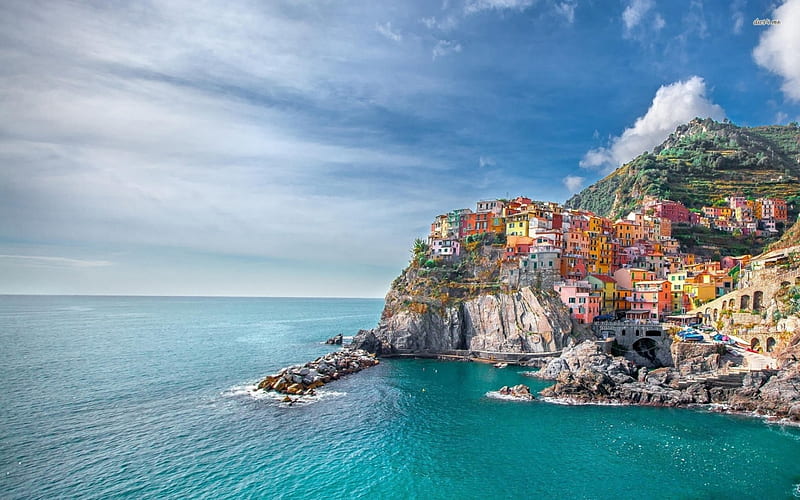 Cinque Terre, Italy, oceans, nature, coasts, cinque terre, blue, italy, HD wallpaper