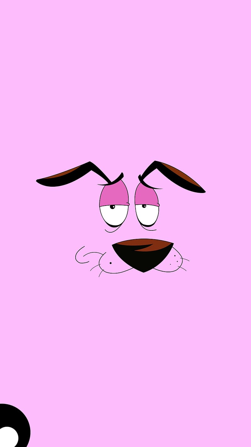 Set As Lock Screen, Courage The Cowardly Dog, pink background, HD phone wallpaper