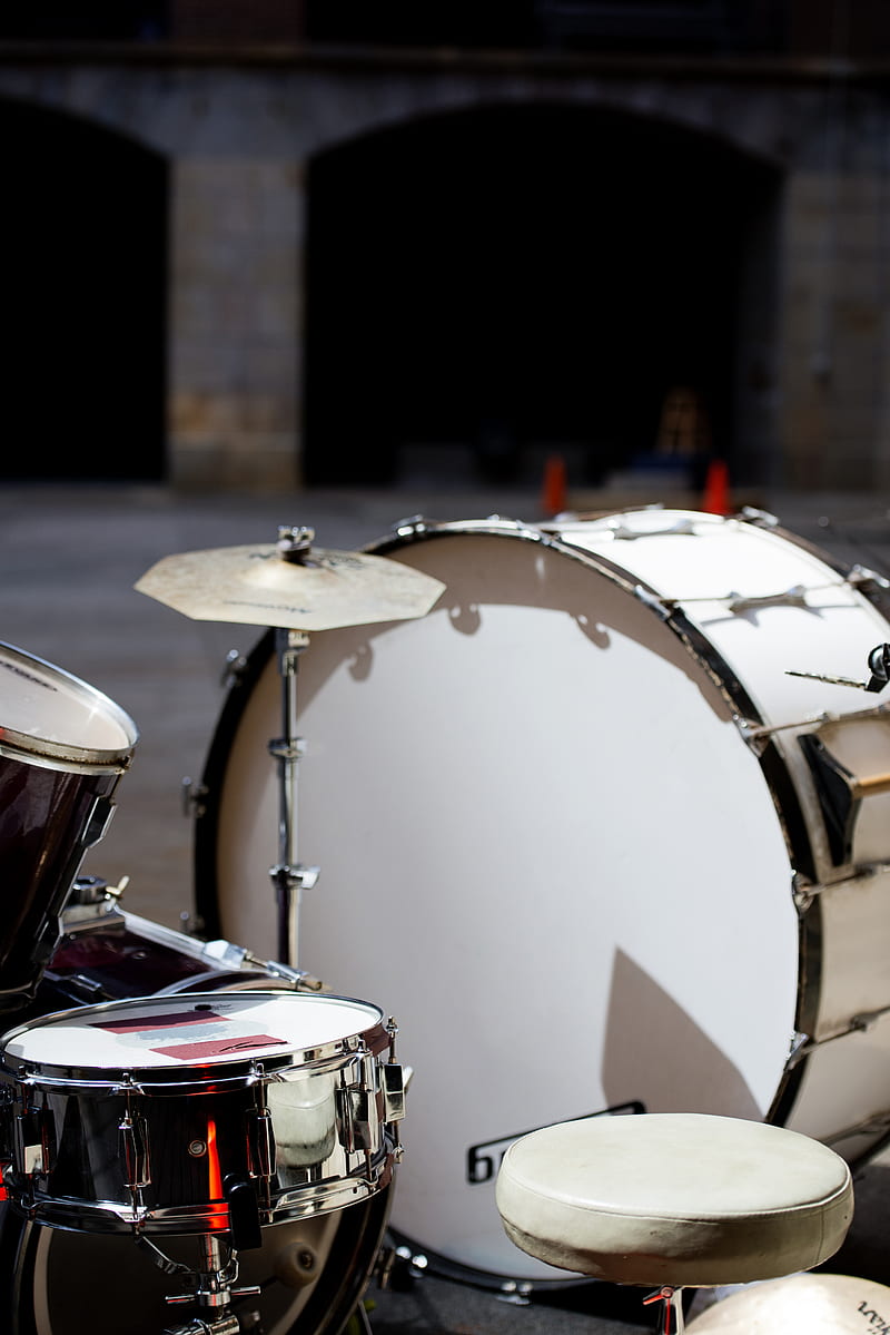 drum kit, drums, musical equipment, music, HD phone wallpaper