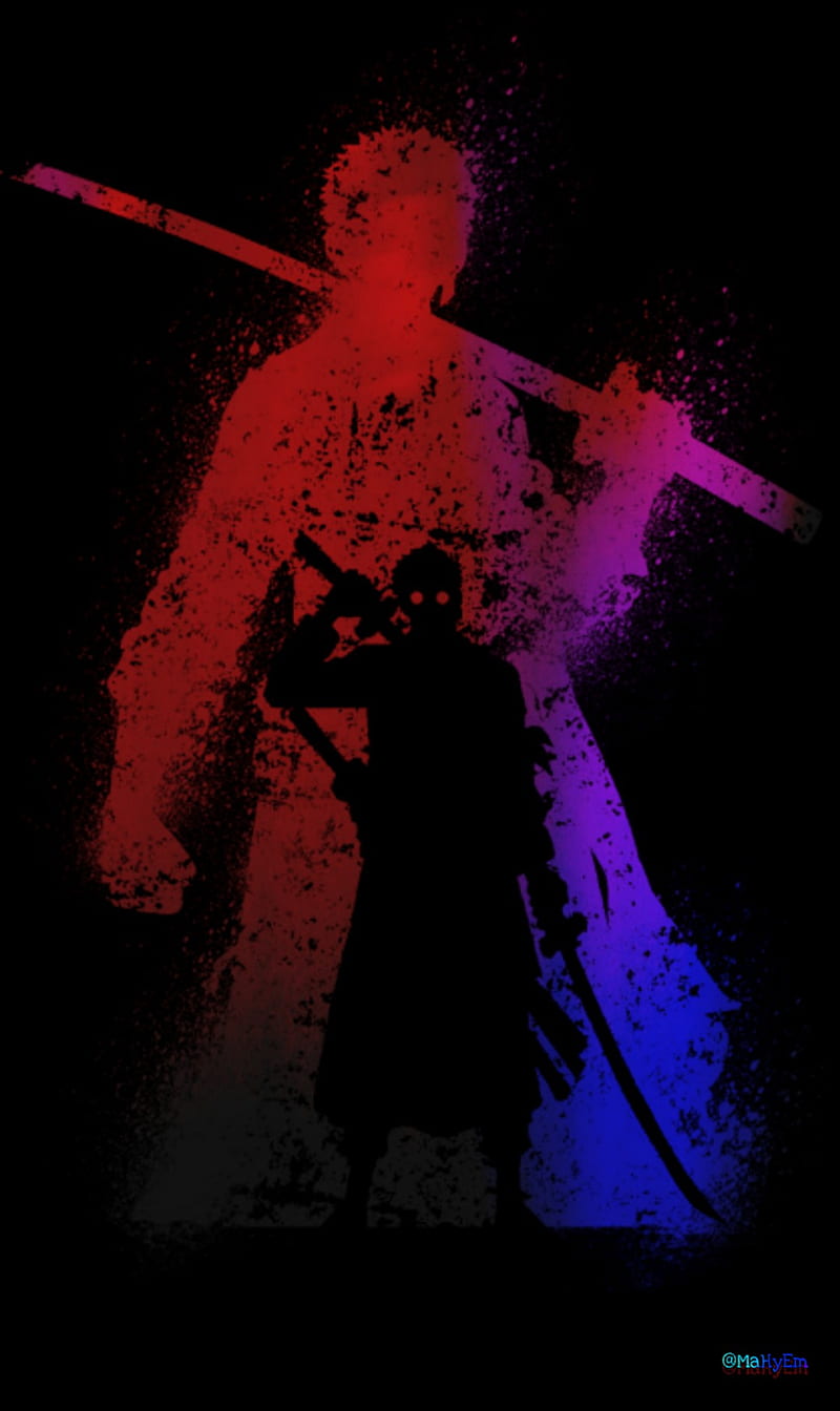 Zoro, one piece, dark, sword, HD phone wallpaper