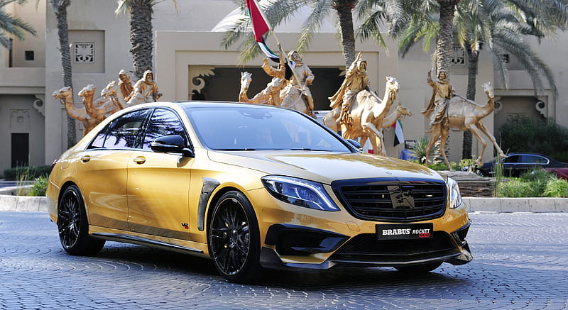 2016 BRABUS ROCKET 900 Desert Gold Edition based on Mercedes-AMG S 65 - Front , car, HD wallpaper