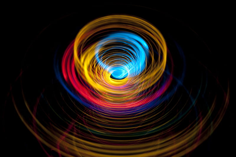 Circles Motion Rotation Abstract Colorful , abstract, circle, motion, HD wallpaper