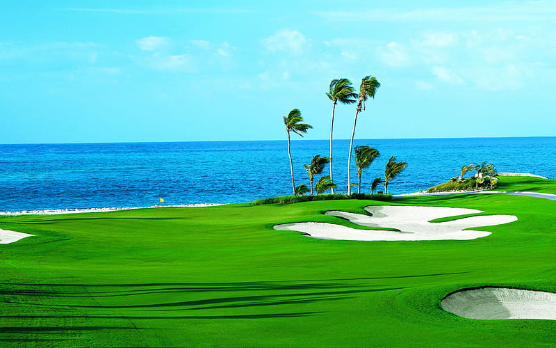 Golf Course on the Water, Ocean Golf, HD wallpaper