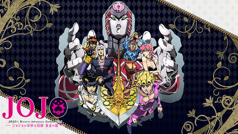 Jojo Bizarre Adventure Golden Wind King Crimson With Background Of Blue And  Black And Texture Designs On Sides Anime, HD wallpaper | Peakpx