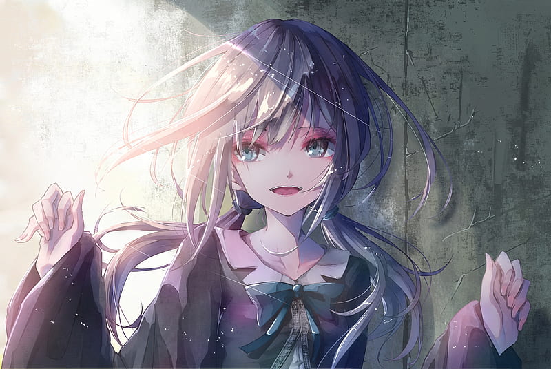 anime girl, smiling, bright, cute, Anime, HD wallpaper