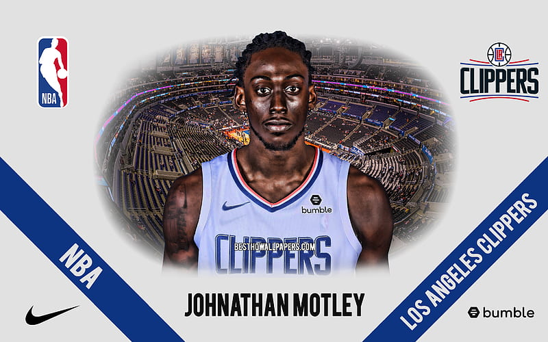 Johnathan Motley, Los Angeles Clippers, American Basketball Player, NBA, portrait, USA, basketball, Staples Center, Los Angeles Clippers logo, HD wallpaper