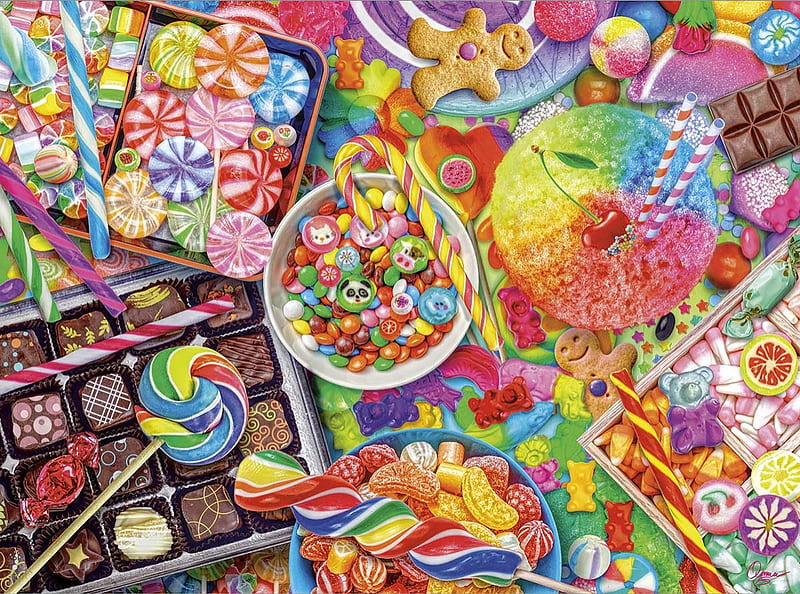Candy Bar, candy, colorful, lollipop, sweets, food, chocolate, skin, HD wallpaper