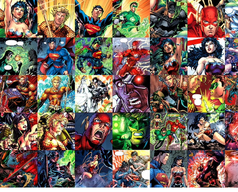Justice League, aquaman, batman, cyborg, dc, flash, lantern, superman, wonderwoman, HD wallpaper
