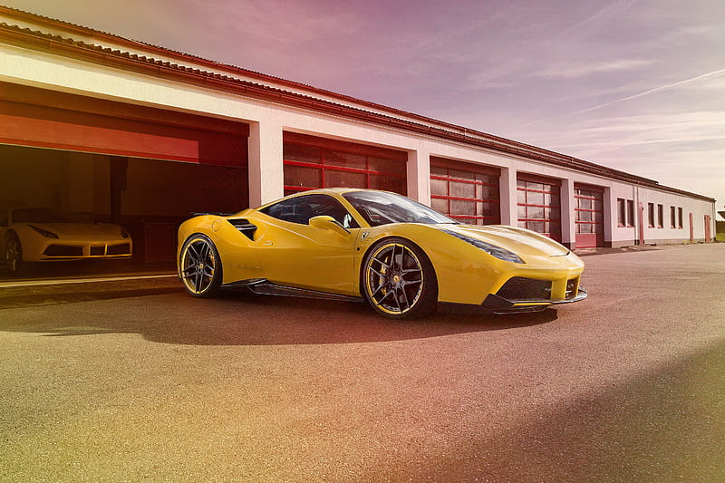 2016 Novitec Rosso Ferrari 488 GTB, Coupe, Turbo, V8, car, HD wallpaper