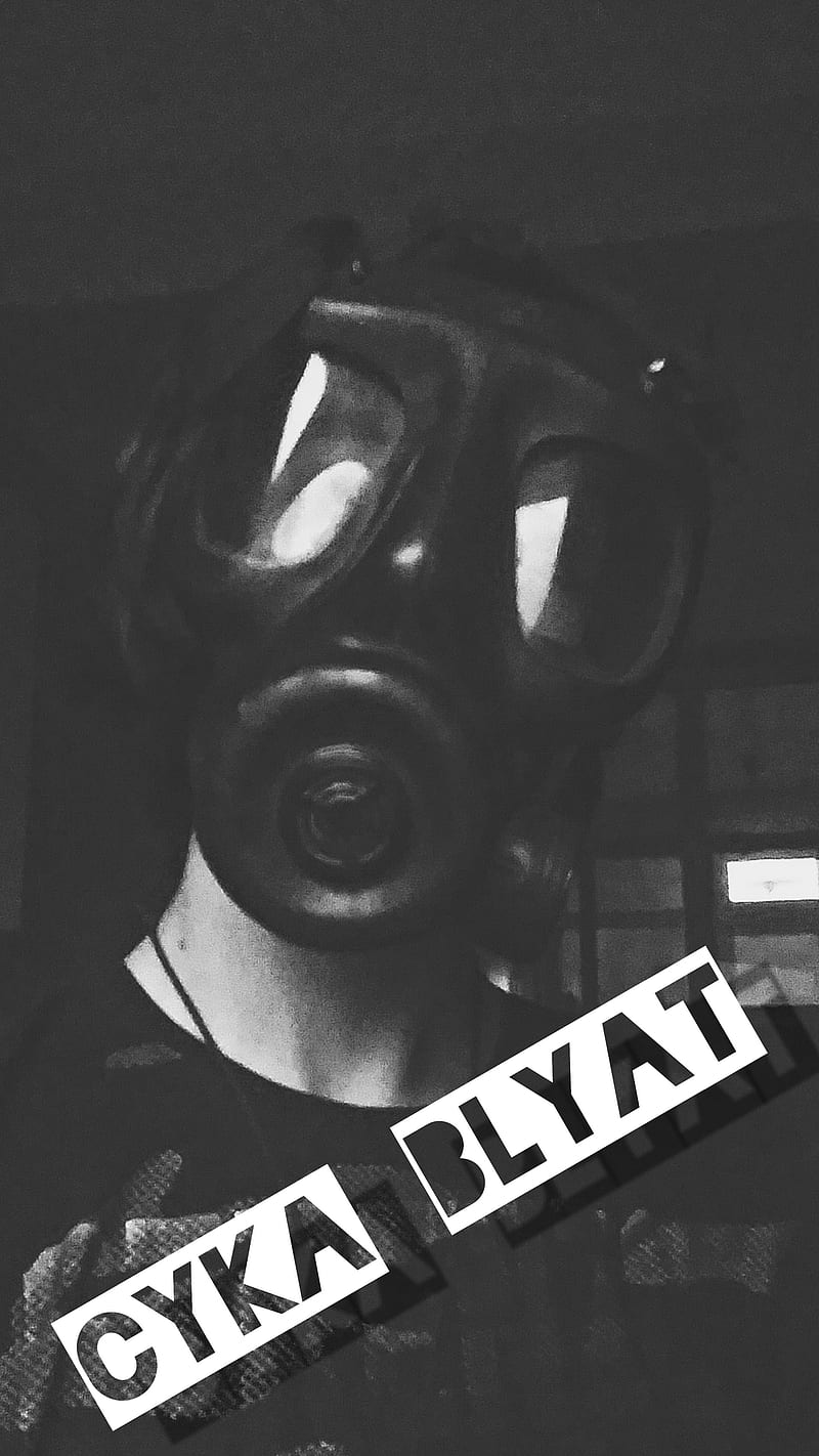 Gas Mask, black n white, cool, cosplay, cs go, cs go cosplay, cyka, cyka blyat, dark, HD phone wallpaper
