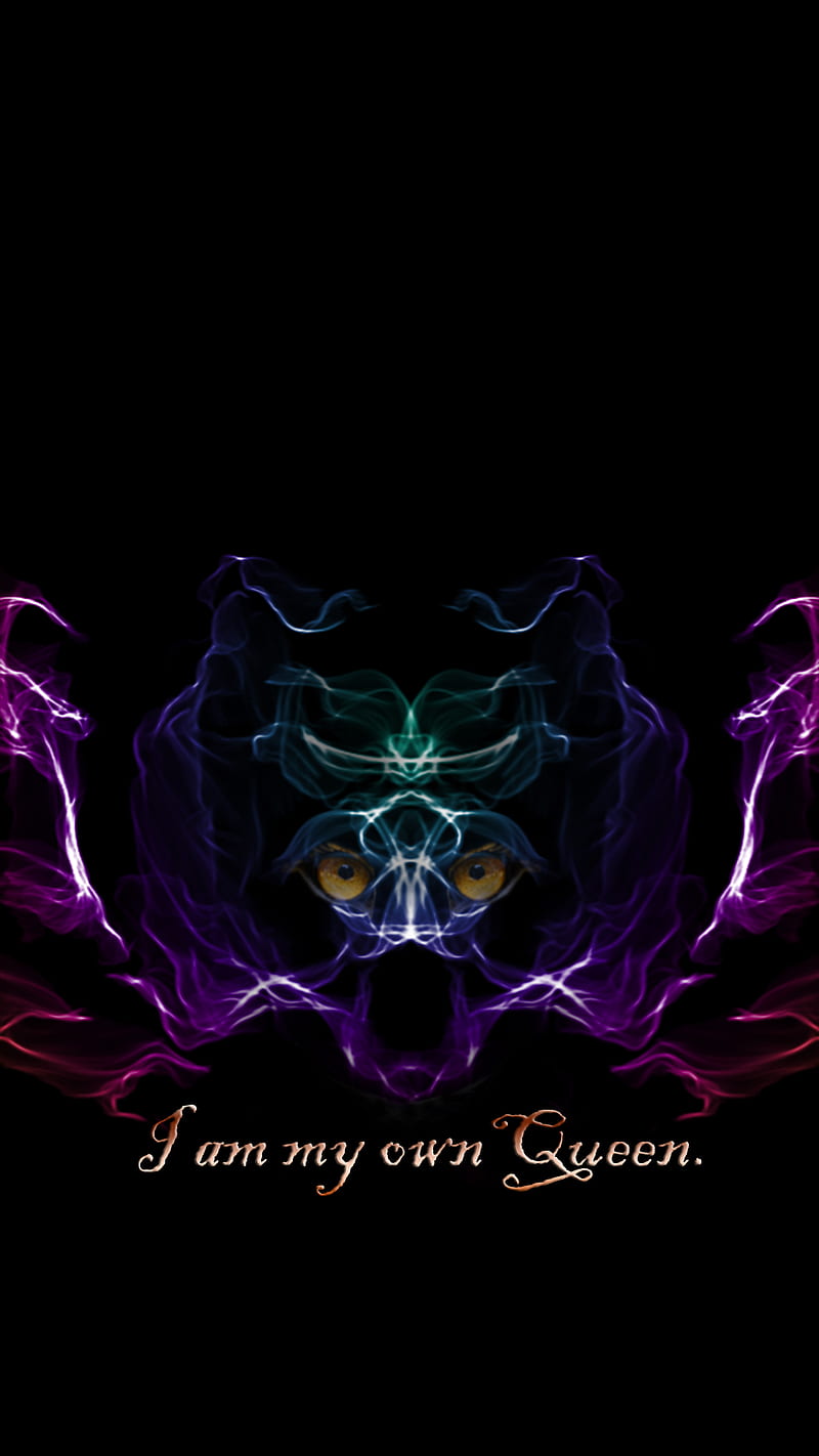 I Am My Own Queen, abstract, abstract wolf, art, courage, heart, independence, independent spirit, inner strength, know thyself, love, pride, prism, queen wolf, rainbow, self knowledge, self love, strength, wolf, zeegh, HD phone wallpaper