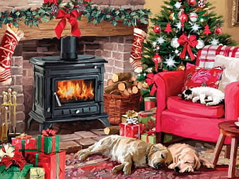 Cozy Christmas Fireplace Ambience with Smooth Instrumental Music Crackling  Fire Sounds  YouTube