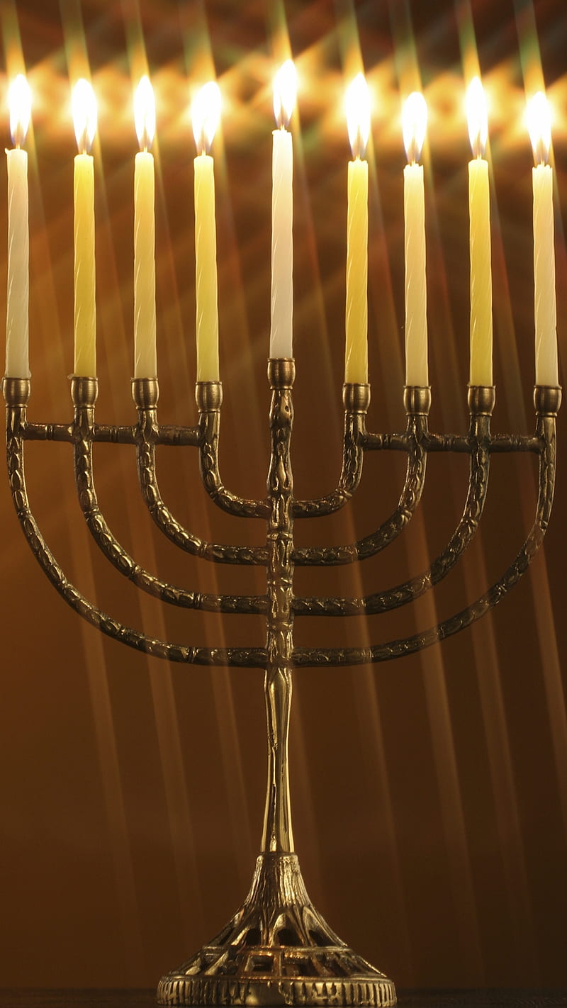 Chanukah, candle, hanukkah, holiday, jew, jewish, HD phone wallpaper