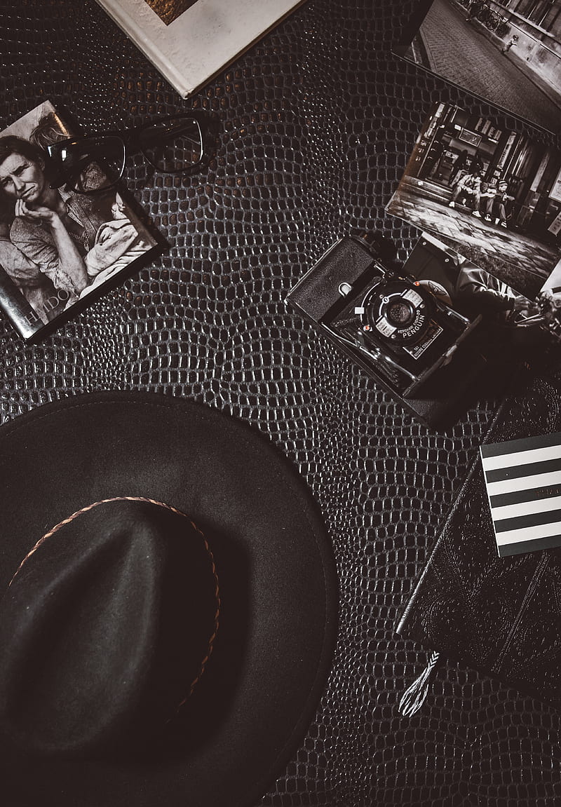Camera beside black hat, HD phone wallpaper | Peakpx