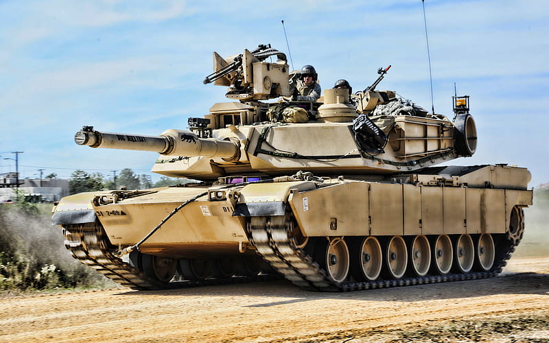 M1A2 Abrams, American main battle tank, M1A2 SEPv2, desert, modern armored vehicles, tanks, US Army, USA, HD wallpaper