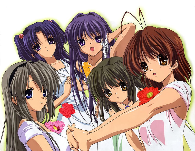 Clannad Kotomi Ichinose Kyou Fujibayashi Desktop, CLANNAD, purple