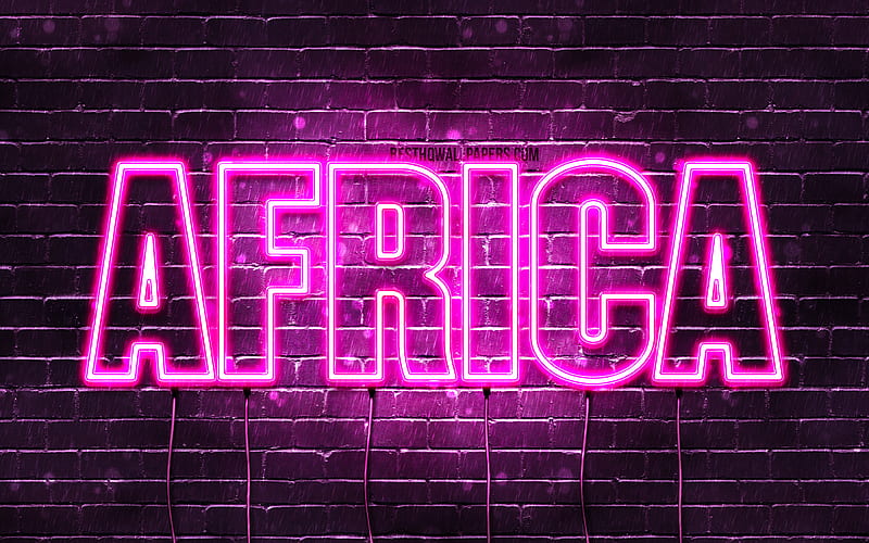 África con nombres, nombres femeninos, nombre de África, luces de neón  púrpuras, Fondo de pantalla HD | Peakpx