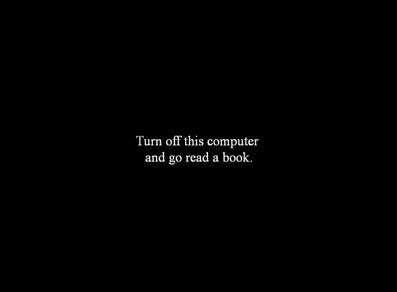 turn this computer off, book, computer, read, off, HD wallpaper