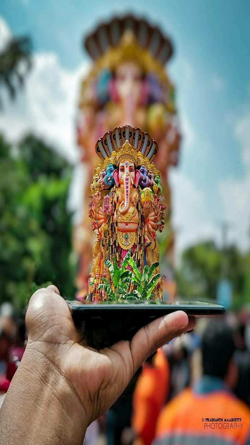 Ganapati bappa, ganesh, god, HD phone wallpaper