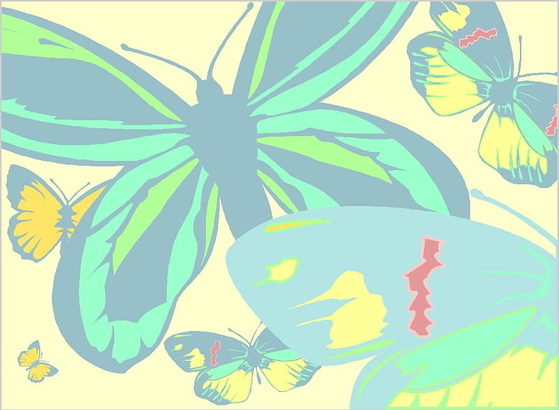 Butterflies, digital art, insects, leidoteros, entomology, HD wallpaper