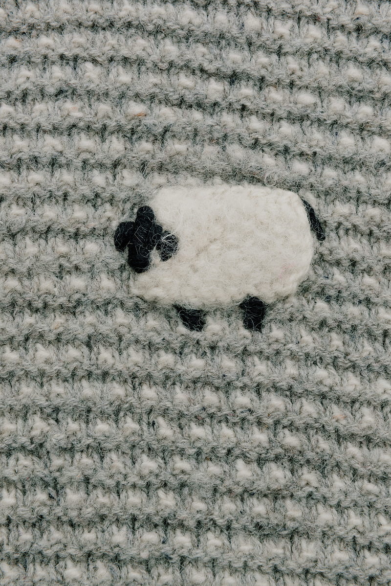 White and Black Sheep Patch, HD phone wallpaper