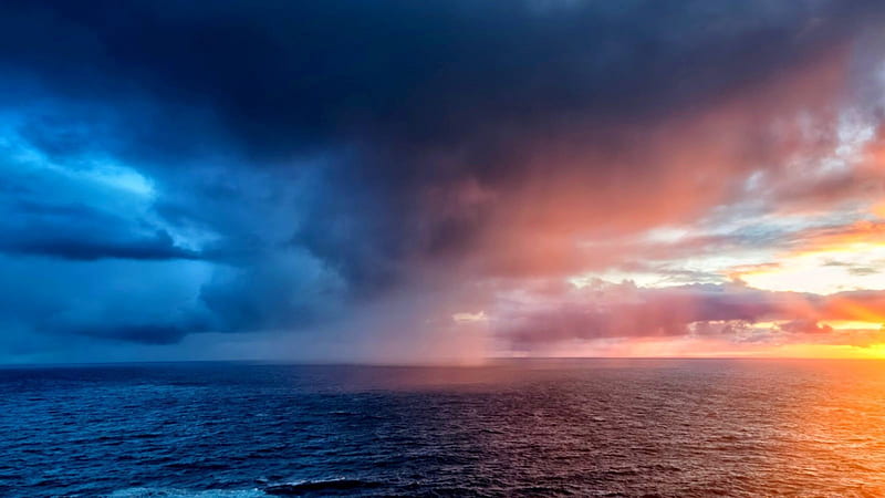 STORMY CLOUDS, clouds, sea, weather, stormy, HD wallpaper