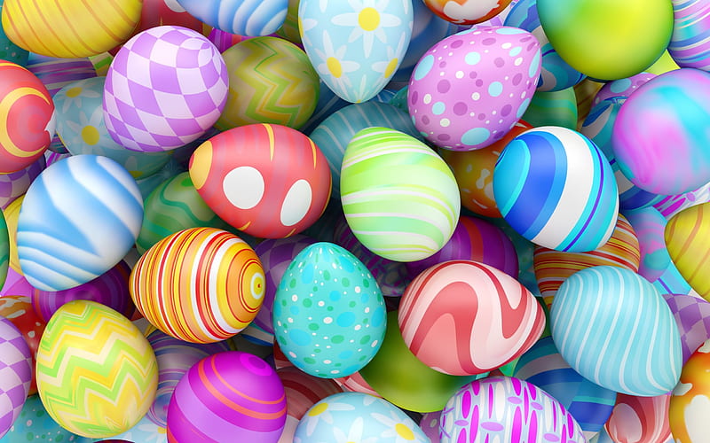 easter eggs, colored eggs, Easter, HD wallpaper