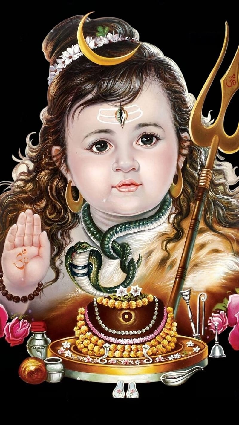 Shiv Bholenath, Baby Lord Shiva, god, mahadev, HD phone wallpaper ...