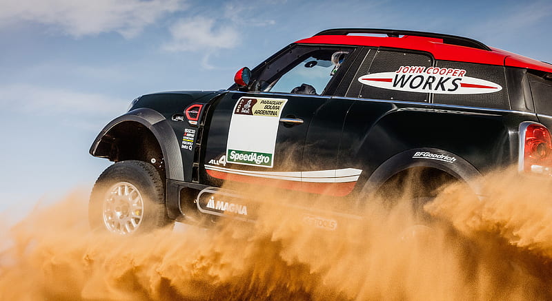 2017 MINI Countryman John Cooper Works Rally - In a Desert - Side , car, HD wallpaper