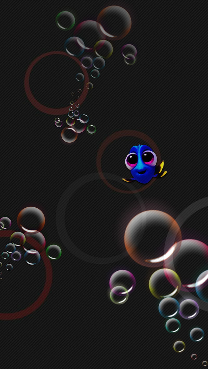 Baby Dory bubbles, finding, galaxy, nemo, samsung, HD phone wallpaper